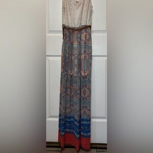 Boho Floral Print Maxi Dress - Women’s Size XL